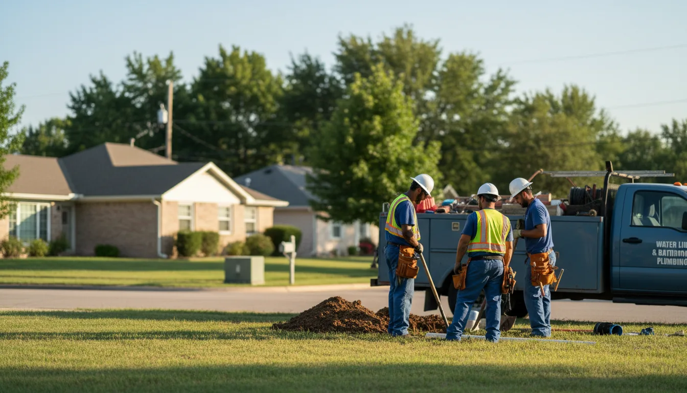 Residential water line and bathroom plumbing service in Luxemburg, IA